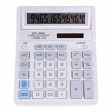 Калькулятор Citizen SDC-888 XWH 12 разр. білий (4)