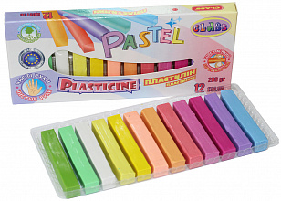 пластилін "Чисті руки" 12кол.200 гр, ECO, PASTEL, 7653С., CLASS (4)