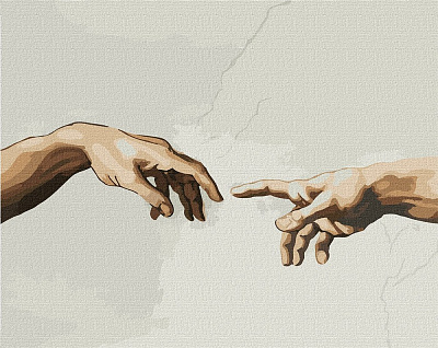 Картина за номерами обкладинка Створення Адама Мікеланджело 40х50 см