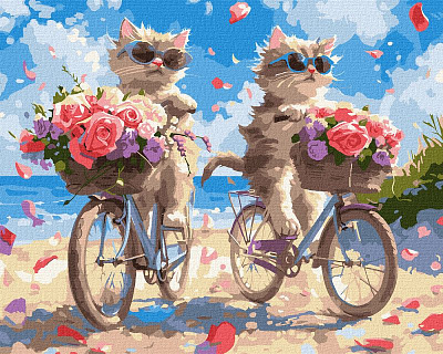 Картина за номерами Літній велопробіг Happy Pets 40х50 см
