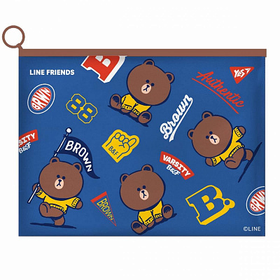 Папка-конверт YES А4 на блискавці "Line Friends"