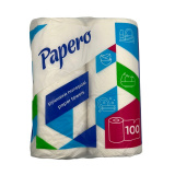 Полотенца бумажные рулонные Papero белые, 2 сл...
