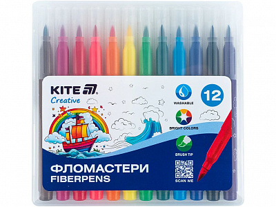 Фломастери-пензлики, набір 12шт, Kite Creative