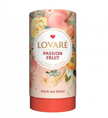 Чай чорний 80г, лист, "Пристрасний фрукт", LOVARE