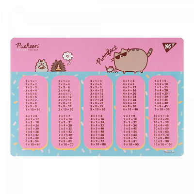 Підкладка настільна 42*29см Yes табл. множ. Pusheen Purrfect