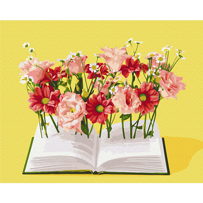 Картина за номерами обкладинка Книга на рідній мові 40х50 см