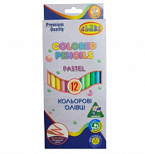 олівці 12 кольоів, трикутні, 1712C, PASTEL, CLASS (3)