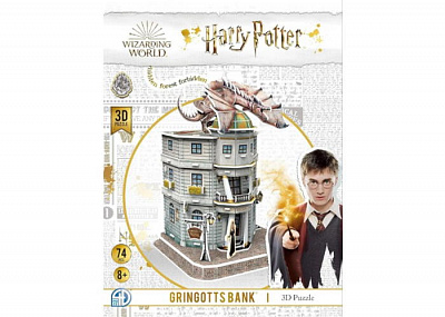 Пазл 3D Банк Ґрінґотс, Гаррі Поттер (Gringotts Bank Set 3D puzzle) (74 ел.)
