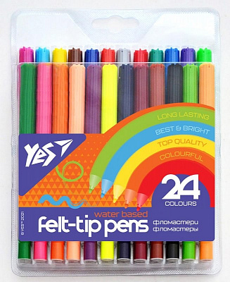 Фломастери  YES 24 кольори "Erudite"