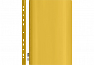 Папка-швидкозшивач с прозорим верхом А4, з перфорацією,ГЛЯНЕЦЬ, жовта