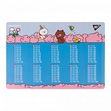 Підкладка настільна 42*29см Yes табл. множ. Line Friends Together (3)