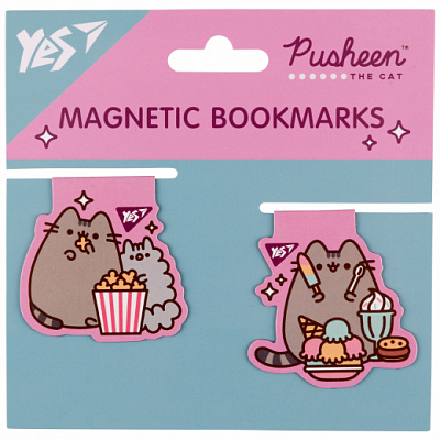 Закладки магнітні Yes "Pusheen candy", 2шт