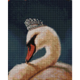 Алмазная мозаика Принцесса лебедь 40х50 см