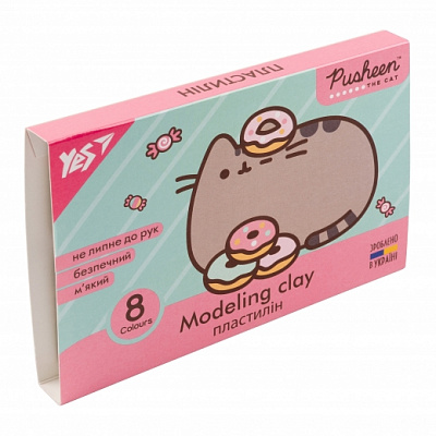 Пластилін YES, 8 кол., 160г "Pusheen"