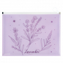 Папка на блискавці zip-lock А4+ Lavender-2 (4)