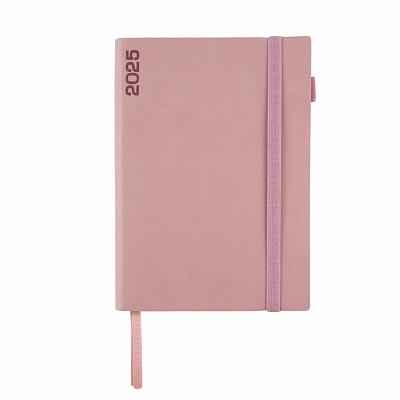 Щоденник А5 дата Leo Planner "Binario", м'який, 368 стор., запорошена троянда