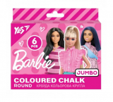 Крейда кольорова JUMBO 6 шт, Yes Barbie