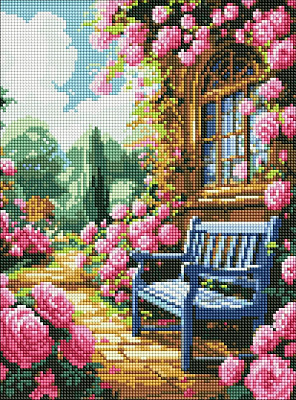Алмазна мозаїка Квітковий сад 30x40см