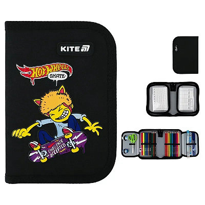 Пенал Kite 1 від., 2 відв., з наповненням 622H-2 HW