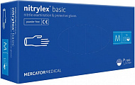 Перчатки нитриловые M NITRYLEX BASIC 100шт/уп., синие
