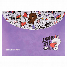 Папка-конверт YES А4 на кнопці "Line Friends" (3)