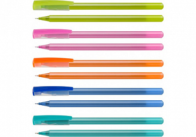 Ручка масляна Optima Flame 0,7 синя (2)