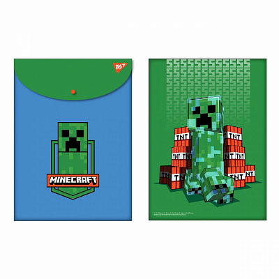 Папка-конверт YES А4 на кнопці "Minecraft" вертикальна