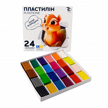 Пластилін 7С 24кол.192г, стек (3)