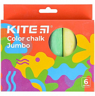 Мел цветной JUMBO 6 шт Kite Fantasy, круглый, уп. картон