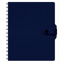 Ежедневник недат. на спирали А5 мягкая обложка линия синий (3)