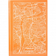 Книга обліку, А4, 96 л., тв.палітурка, клітинка, Maps Prague