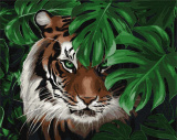 Картина по номерам обложка Амурский тигр 40х50 см
