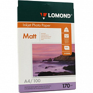 Фотопапір А4 Lomond, 170 г/кв.м, 2 ст., матовий,100арк